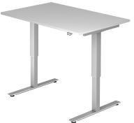 Hammerbacher-Sitz-Steh-Schreibtisch el.120x80cm Grau-VXMST12/5/S