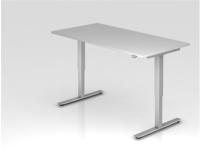 Hammerbacher-Sitz-Steh-Schreibtisch el.160x80cm Grau-VXMST16/5/S