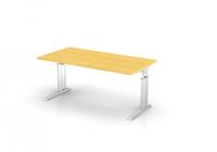 Schreibtisch US16 160x80 Buche - Silber/Grau