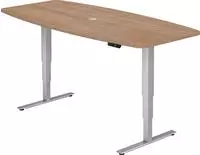 Hammerbacher-Konferenztisch mit Memoryschalter, Nussbaum-VXDSM22/N/S