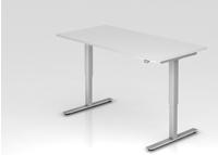 Hammerbacher-Sitz-Steh-Schreibtisch el.180x80cm Wei&szlig;-VXMST19/W/S