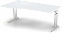 Hammerbacher Schreibtisch C-Fu&szlig; 180x100/80cm Grau/Silber