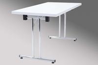 Hammerbacher-Klapptisch 160x80 cm Wei&szlig;/Chromgestell-VKL16/W/C