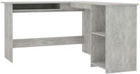 vidaXL Eckschreibtisch in L-Form Betongrau 120x140x75 cm Holzwerkstoff