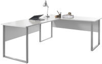 BEGA OFFICE Eckschreibtisch "Office Lux" mit Kabeldurchlass, rechts/links montierbar,