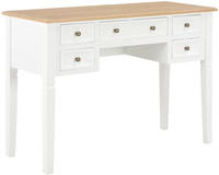 vidaXL Schreibtisch Wei&szlig; 109,5 x 45 x 77,5 cm Holz