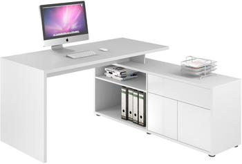 Maja Eck-Schreibtisch 420 Weiß