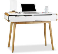 Relaxdays Schreibtisch Mit Schubladen, Nordisches Design Schminktisch,