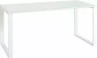 GERMANIA Schreibtisch "GW-Monteria" mit Glasauflage, Metallkufen, Breite 160 cm, Made