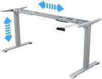 ALBATROS Schreibtisch-Gestell Lift S5B + Kabelkanal, Schwarz, 2X Motoren, elektrisch