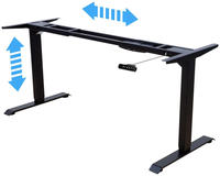 ALBATROS Schreibtisch-Gestell Lift S5B + Kabelkanal, Schwarz, 2X Motoren, elektrisch