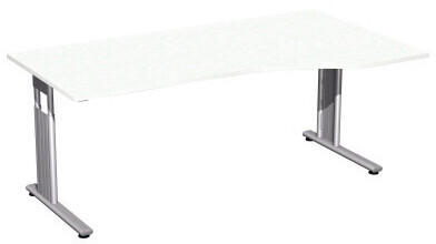 Geramöbel Flex höhenverstellbarer weiß Trapezform (S-617305-WS)