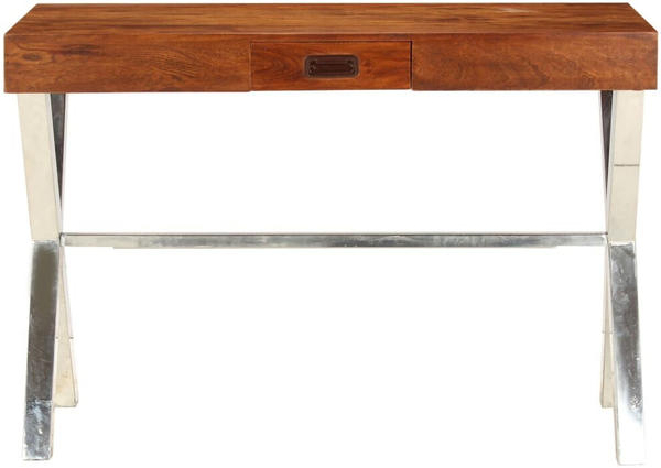vidaXL Acacia Wood and Iron Desk 110x50cm
