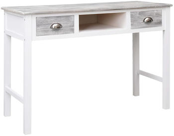 vidaXL Desk White/Grey 110x45cm