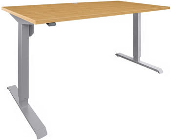 STIER Elektrisch höhenverstellbarer Schreibtisch 120x80cm (904317) buche