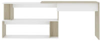vidaXL Eckschreibtisch Wei&szlig; Sonoma-Eiche 200x50x76 cm Holzwerkstoff