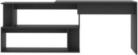 vidaXL Eckschreibtisch Grau 200x50x76 cm Holzwerkstoff