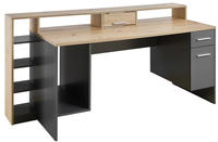 BEGA OFFICE Gamingtisch "Highscore 4" Grau inkl. LED Beleuchtung, Computertisch mit