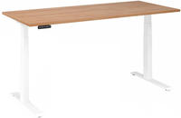 Hammerbacher-Sitz-Steh-Schreibtisch el.180x80cm Nuss/Wei&szlig;-VXDKB19/N/W