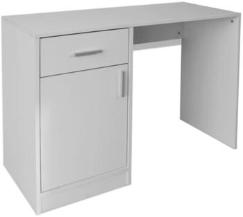 vidaXL Schreibtisch mit Schublade und Schrank 100x40x73cm weiß (243058)