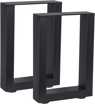 Melko Tischbeine T2er-Set Stahl schwarz