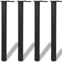vidaXL 4x h&ouml;henverstellbares Tischbein Schwarz 710 mm