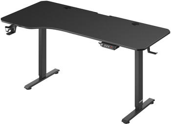 Casaria H&ouml;henverstellbarer Schreibtisch 160x75cm schwarz (109362)