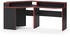 VICCO Computertisch Kron Set 3 schwarz/rot