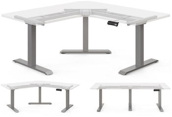 DESQUP Winkelverstellbares Steh-Sitz-Tischgestell Corner grau