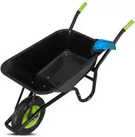 Schubkarre Garden - 100 Liter Volumen - 210 Kg - Luftreifen Mit Metall Felge - Wanne