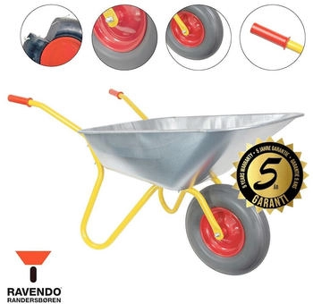 RAVENDO Schubkarre 100l 150Kg gelb (141318)