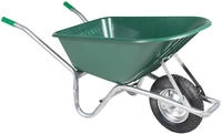 vidaXL Schubkarre Gr&uuml;n 90 L 150 kg Verzinkter Stahl und Kunststoff