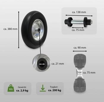 Trutzholm Schubkarrenrad Vollgummi Pannensicher 4.80/4.00-8 (552901)