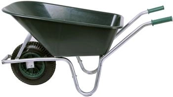 SZ Metall Schubkarre, 100 Liter, Kunststoffwanne gr&uuml;n (175427)