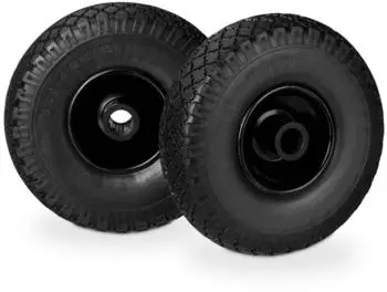 Relaxdays Sackkarrenrad Vollgummi im 2er Set Schwarz