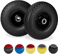 8 X Sackkarrenrad, Pannensichere Vollgummireifen, 3.00-4" Stahlfelge, 20mm Achse,
