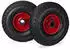 Relaxdays 2er Set Sackkarrenrad 3.00-4 Stahlfelge Rot chwarz