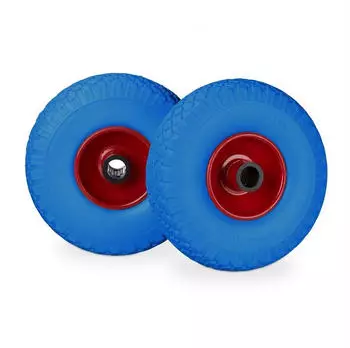Relaxdays Sackkarrenrad Vollgummi im 2er Set Blau ot
