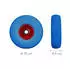 Relaxdays Sackkarrenrad Vollgummi im 2er Set Blau ot