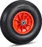 Relaxdays Schubkarrenrad Vollgummi 4.00-6 Rot chwarz