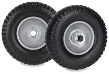 Relaxdays 2er Set Schubkarrenrad 2.50-4 Schwarz rau