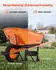 VEVOR Schubkarre 1-Rad 6cu ft, 150kg Tragkraft, Breites 40cm Rad, Metallgriff (WB-007A)