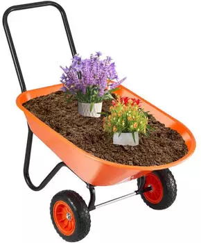 VEVOR Schubkarre 2 R&auml;der, 141,58L, 180kg Tragkraft (WB-048A)