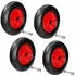 ECD Germany Schubkarrenrad 4er-Pack mit Achse 4.80/4.00-8, Ø390mm, 200kg (299075861)
