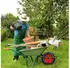 ECD Germany Schubkarrenrad 4er-Pack mit Achse 4.80/4.00-8, Ø390mm, 200kg (299075861)