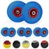 Relaxdays 8 x Sackkarrenrad PU 3.00-4 blau-rot Blau ot