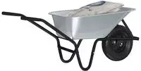 vidaXL Schubkarre Silber und Schwarz 141 x 60 x 57 cm Stahl