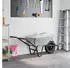 vidaXL Schubkarre Stahl Silber/Schwarz 141x60x57cm