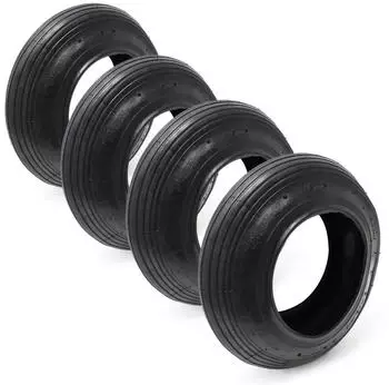 Wiltec Schubkarren-Reifenmantel 3.50-8, 130kg, 4er-Set (51947)