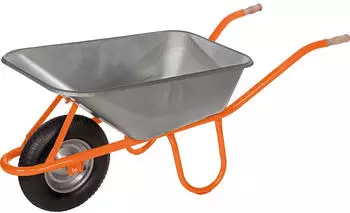 pro-bau-tec Profi Bauschubkarre 120L, Holzgriffe, Tragkraft 200kg (10198)